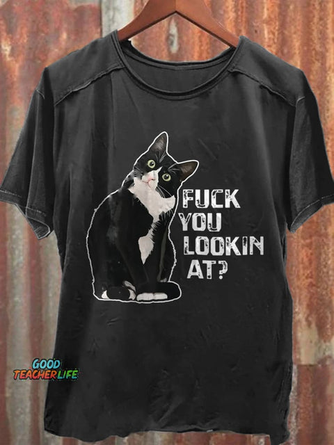 The Fu You Lookin At Unisex Oversized Print T-shirt