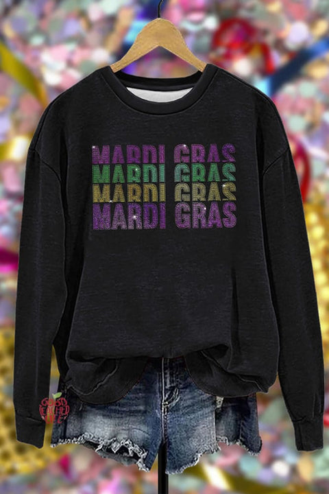 Mardi Gras Colorful Sweatshirt