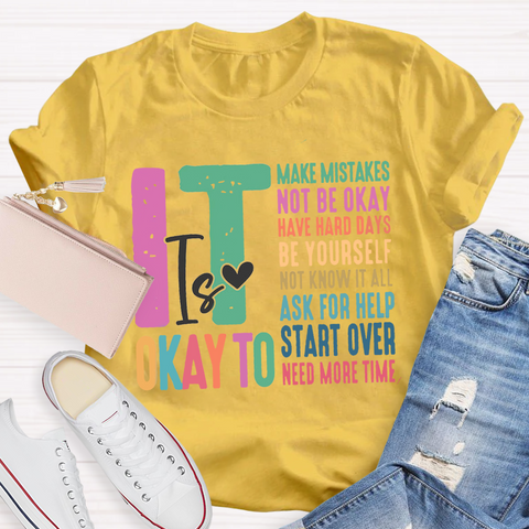 Casual It's Ok Teacher T-Shirt