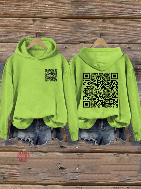 F**k Off QR Code Hoodie