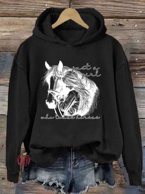 Just a Girl Who Loves Horses Hoodie