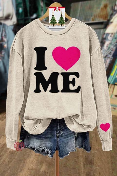 Valentine's Day Print Long Sleeve Sweatshirt