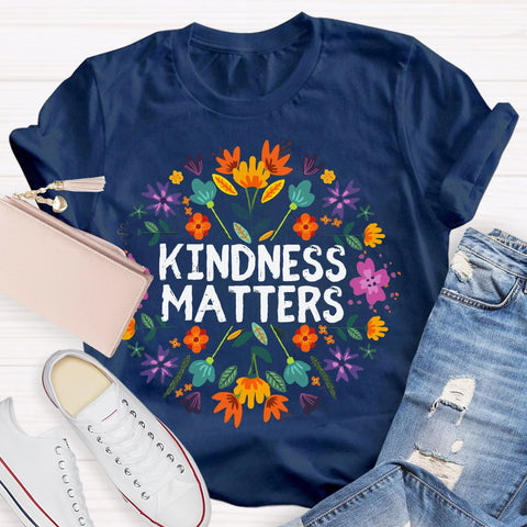 Be Kind Boho Floral Kindness Matters T-Shirt