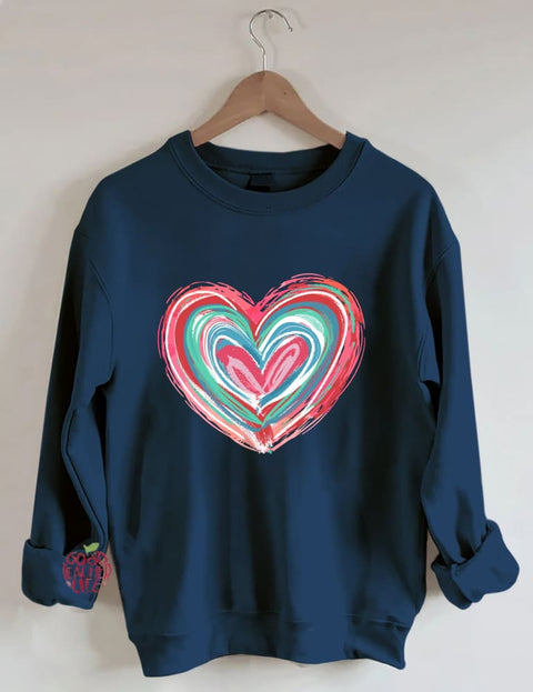 Valentines Day Heart Sweatshirt