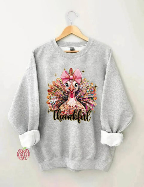 Colorful Glitter Turkey Sweatshirt