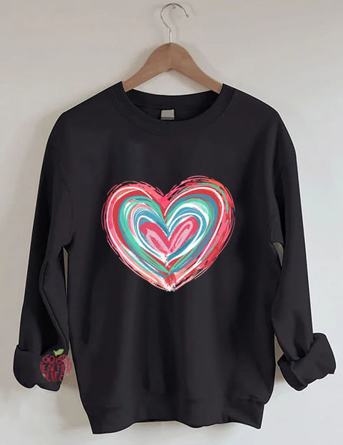 Valentines Day Heart Sweatshirt