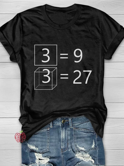 Math Pun for Women Men Print Short Sleeve T-shirt