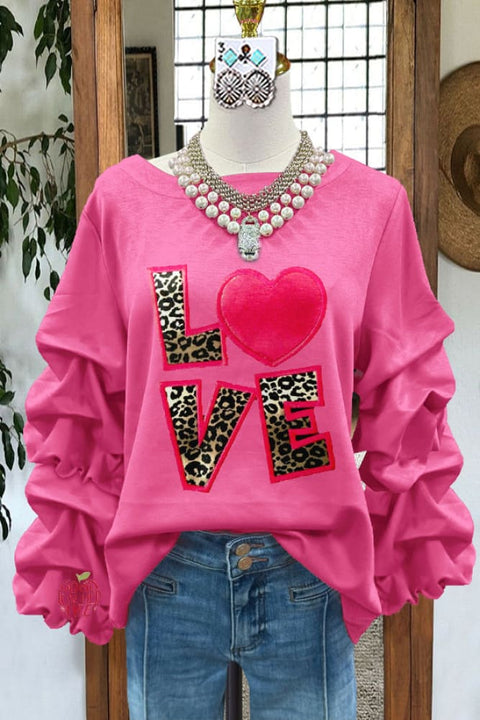 Classic Valentine's Day Contrast Top