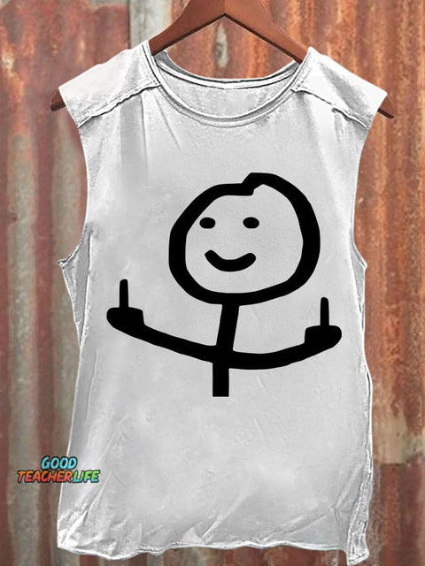 Stickman Giving Middle Finger Tank Top