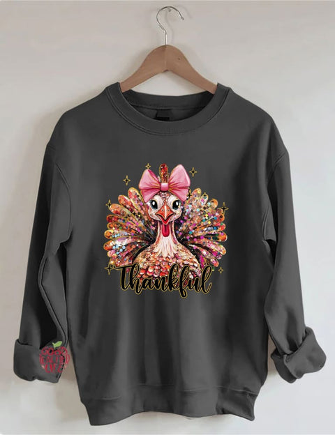 Colorful Glitter Turkey Sweatshirt