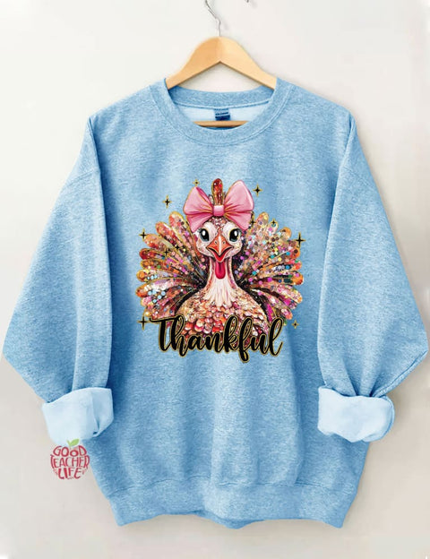 Colorful Glitter Turkey Sweatshirt