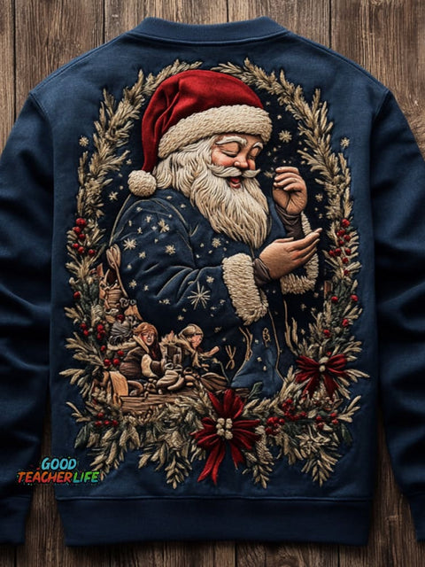 Singing Santa Art Print Casual Sweatshirt