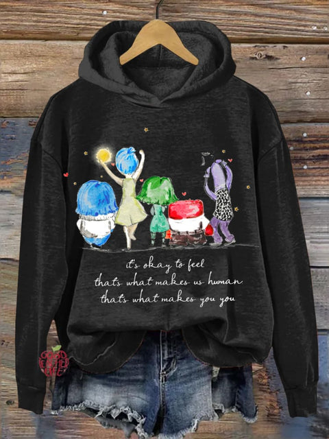 Mental Health Suicide Prevention Art  Print Casual Sweatshirt