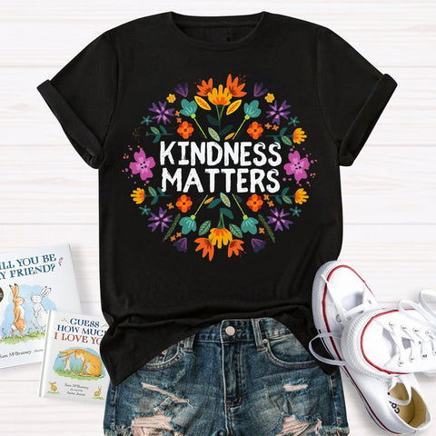 Be Kind Boho Floral Kindness Matters T-Shirt