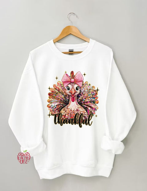 Colorful Glitter Turkey Sweatshirt