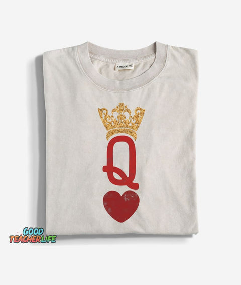 Queen Of Hearts Washed T-shirt