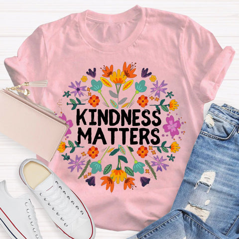 Be Kind Boho Floral Kindness Matters T-Shirt