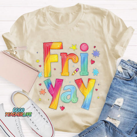 Personalize Day Fri Yay Teacher T-Shirt
