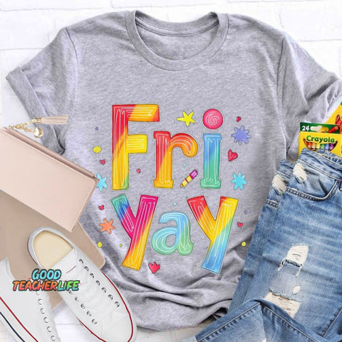 Personalize Day Fri Yay Teacher T-Shirt