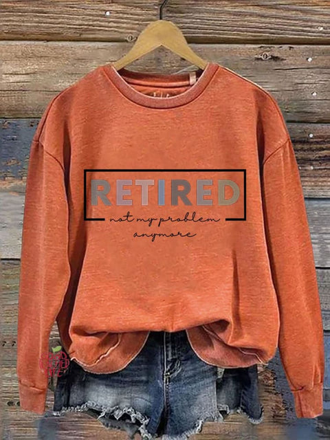 Retirement Retired Teacher Casual Print Sweatshirt