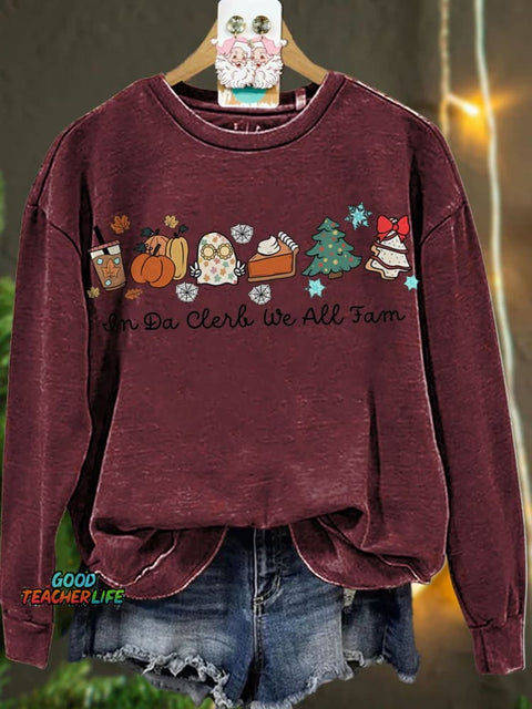 Thanksgiving Christmas In Da Clerb We All Fam Casual  Sweatshirt