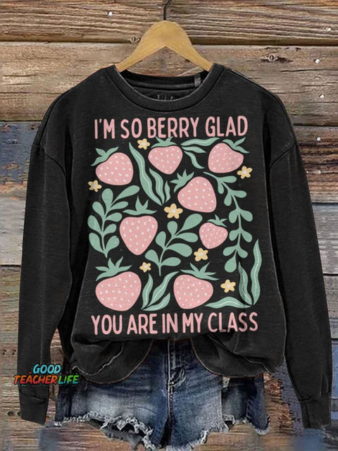 Teacher Strawberry Back to School Casual  Sweatshirt