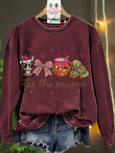 Mexican Christmas Coquette Christmas Tis The Season Casual Sweatshirt