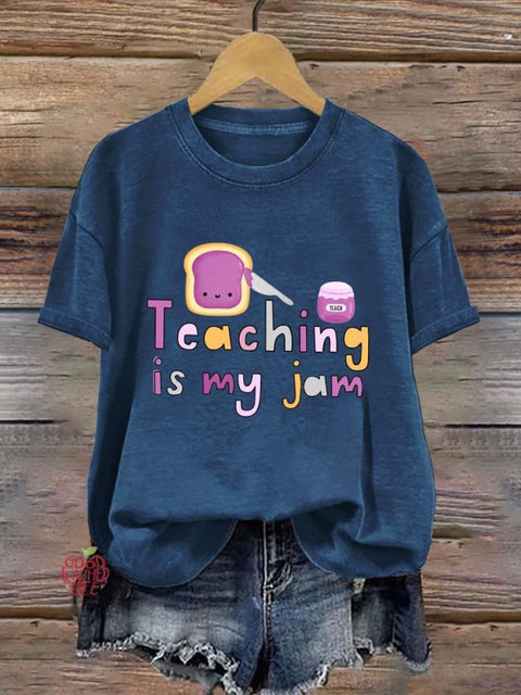 Teaching Is My Jam Teachers Art Print T-shirt