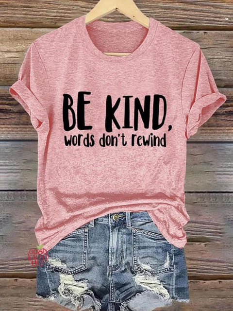 Retro Bullying Prevention Awareness Unity Day Be Kind Words Don't Rewind T-shirt