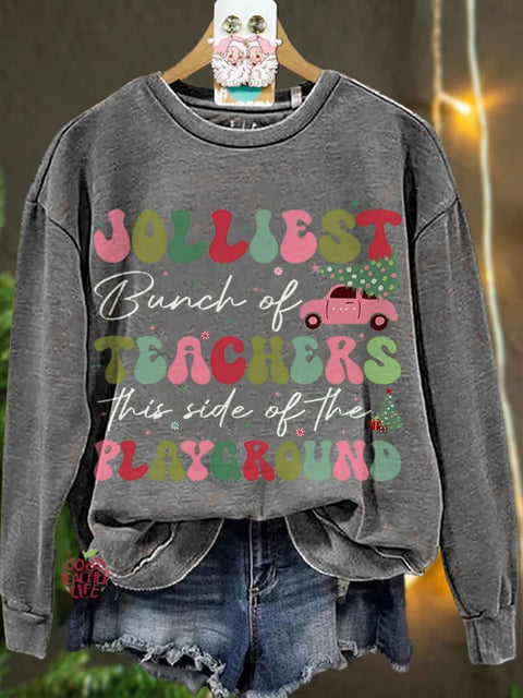 Be The Light Teacher Christmas Casual Sweatshirt