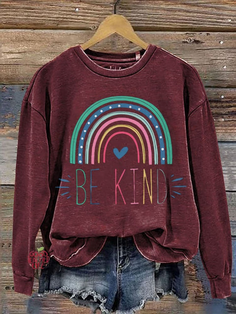 Rainbow Be Kind Teacher Casual  Sweatshirt