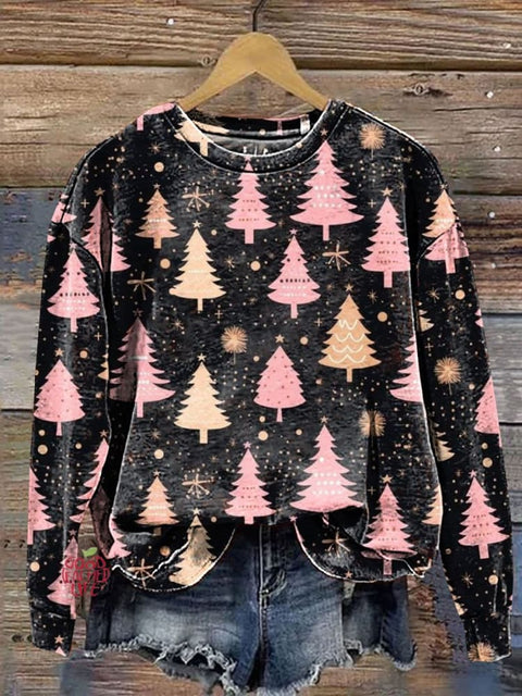 Christmas Tree Art Print Casual Sweatshirt