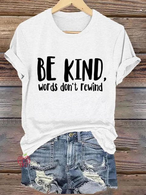 Retro Bullying Prevention Awareness Unity Day Be Kind Words Don't Rewind T-shirt