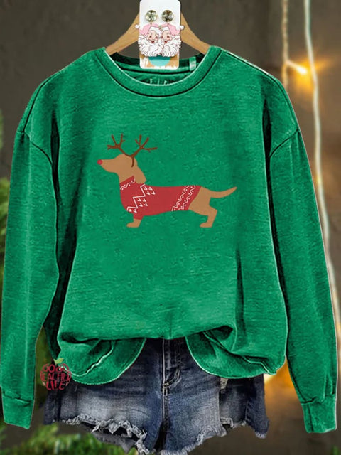 Christmas Dachshund Dog Casual  Sweatshirt