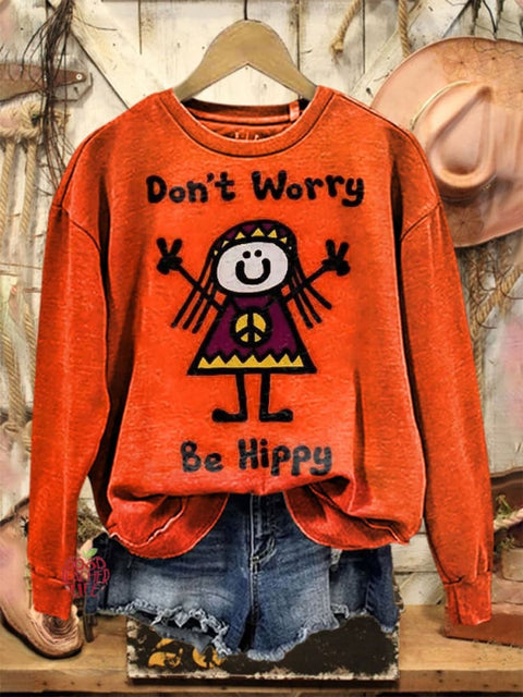 Hippie Art Print Casual  Sweatshirt