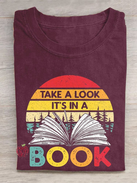 Take a Look it's in a Book Teacher T-Shirt