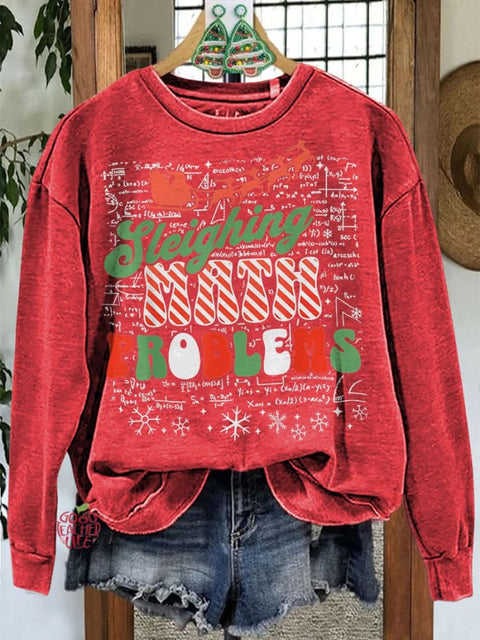 Math Teacher Christmas Casual Sweatshirt