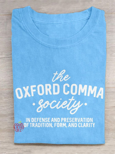 Oxford Comma Teacher Creative Design T-shirt