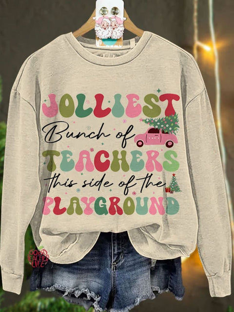 Be The Light Teacher Christmas Casual Sweatshirt