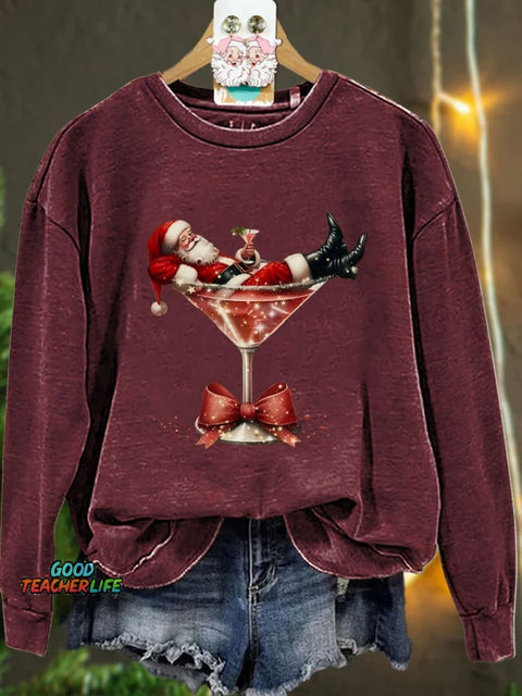 Christmas Santa's Hot Mess Casual  Sweatshirt