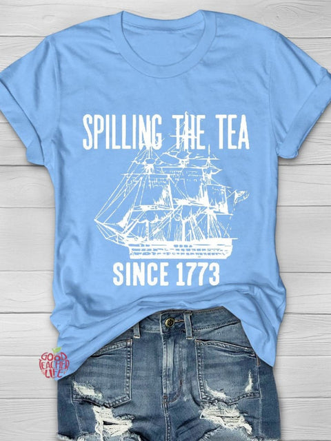 Women's teacher  SPILLING  THE  TEA   T-shirt