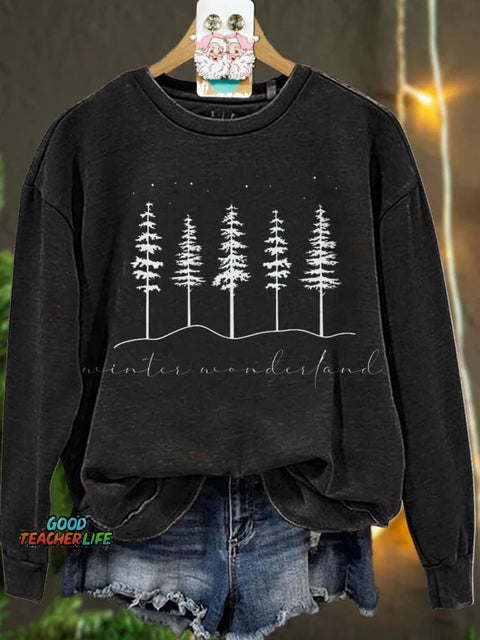 Christmas Winter Wonderland forest Casual  Sweatshirt