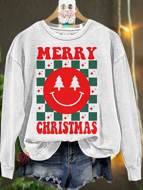 Retro Merry Christmas Casual Sweatshirt