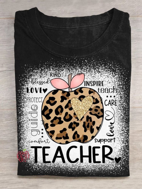 Teacher Leopard T-shirt