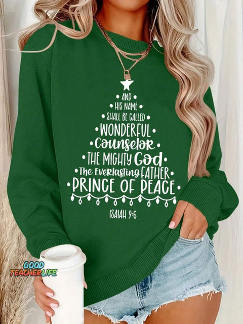Religious Christmas Art Print Casual Sweatshirt