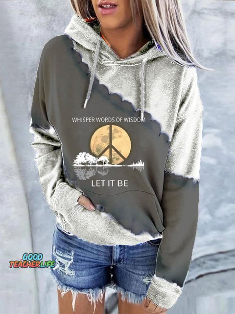 Whisper Words Of Wisdom Let It Be Art Casual Hoodie Sweatshirt