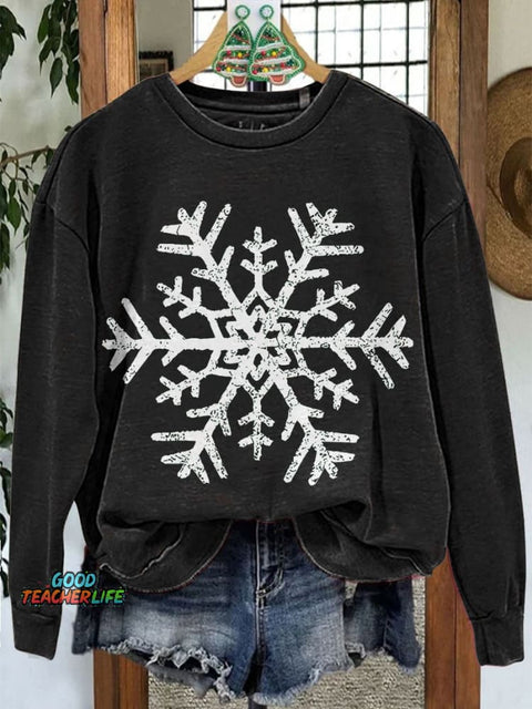 Christmas Snowflake Casual Sweatshirt