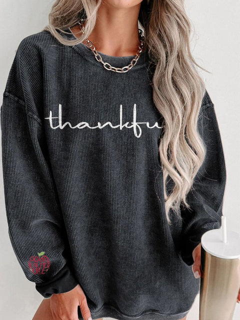 Thankful Thanksgiving Women's Casual Print Shirt