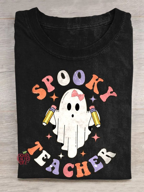 Spooky Teacher Halloween T-shirt