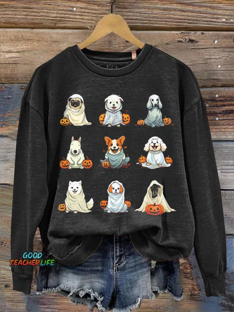 Dog Halloween Teacher Sweatshirt